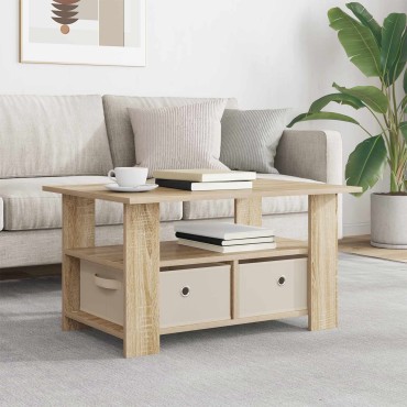 vidaXL Τραπεζάκι σαλονιού Δρύς Sonoma 77x55x42cm 1 τεμ.
