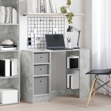vidaXL Γραφείο Σκυρόδεμα Γκρι 100x40x75cm Επεξεργασμένο Ξύλο 1 τεμ.