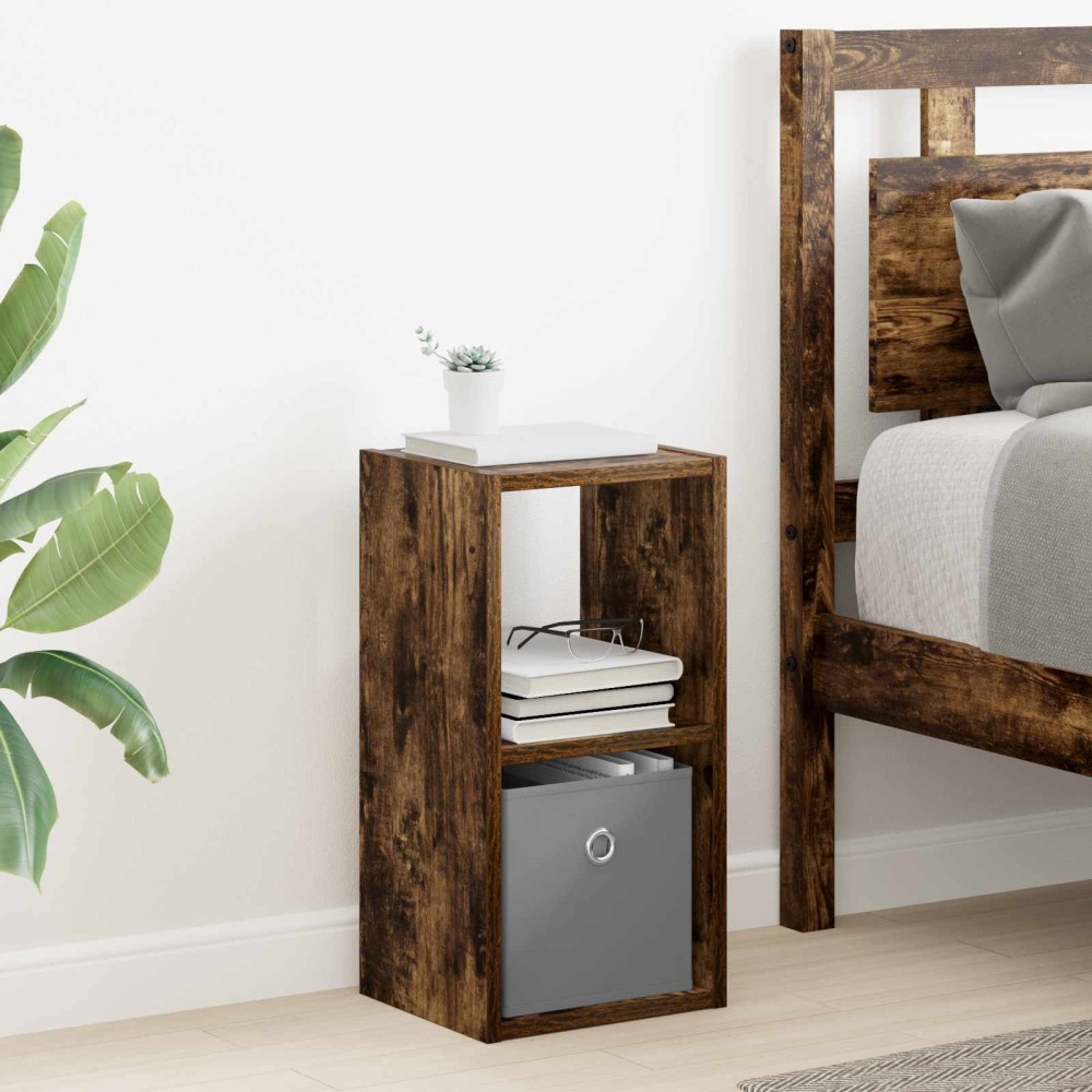 vidaXL Κομοδίνο Καπνισμένο Ξύλο Δρυός 25,5x22x49,5 εκ 1 τεμ.