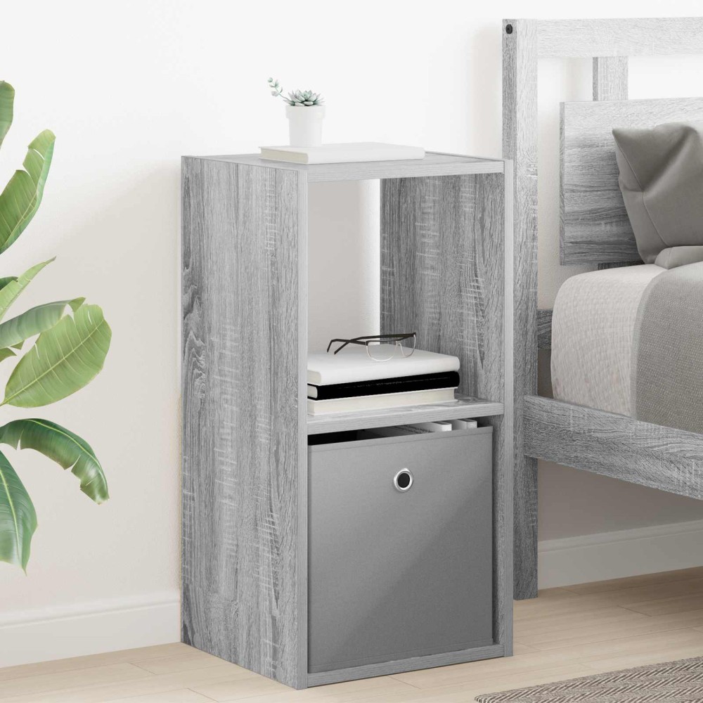 vidaXL Κομοδίνο Γκρι Sonoma 35x32x68,5cm Επεξεργασμένο Ξύλο 1 τεμ.