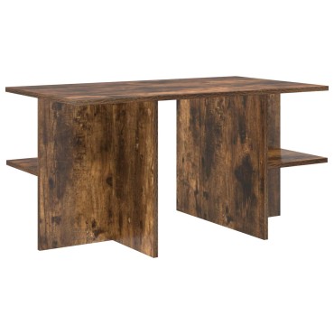 vidaXL Τραπεζάκι σαλονιού Καπνιστή Δρυς 87x50x45 εκ 1 τεμ.