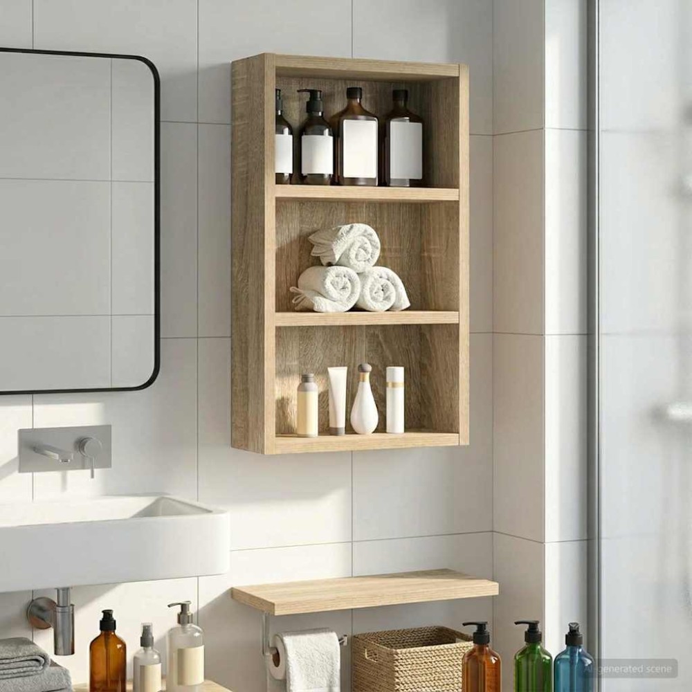 vidaXL Ντουλάπα τοίχου μπάνιου Δρύς Sonoma 30x10x50 εκ 1 τεμ.