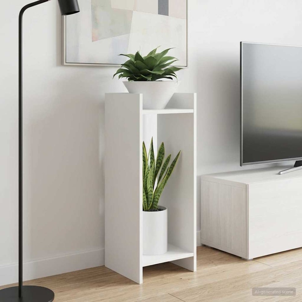 vidaXL Βάση φυτών 2 τμχ. Λευκός 30 x 30 x 80 cm
