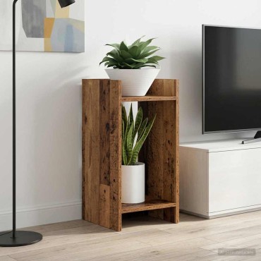 vidaXL Βάση φυτών Παλιό ξύλο 30 x 30 x 60 cm