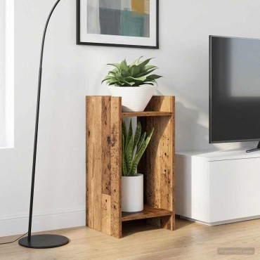 vidaXL Βάση φυτών 2 τμχ. Παλιό ξύλο 30 x 30 x 60 cm