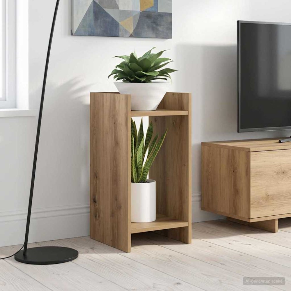 vidaXL Βάση φυτών 2 τμχ. Τεχνίτικη Δρυς 30 x 30 x 60 cm
