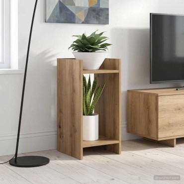 vidaXL Βάση φυτών 2 τμχ. Τεχνίτικη Δρυς 30 x 30 x 60 cm
