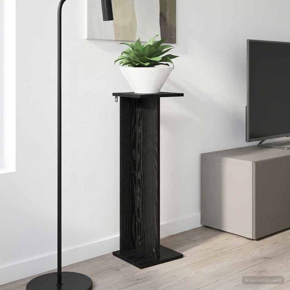 vidaXL Βάση φυτών Μαύρη Δρυς 25 x 25,5 x 80,5 εκ.