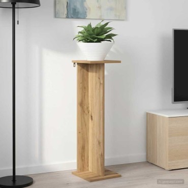 vidaXL Βάση φυτών Τεχνίτικη Δρυς 25 x 25,5 x 80,5 εκ.
