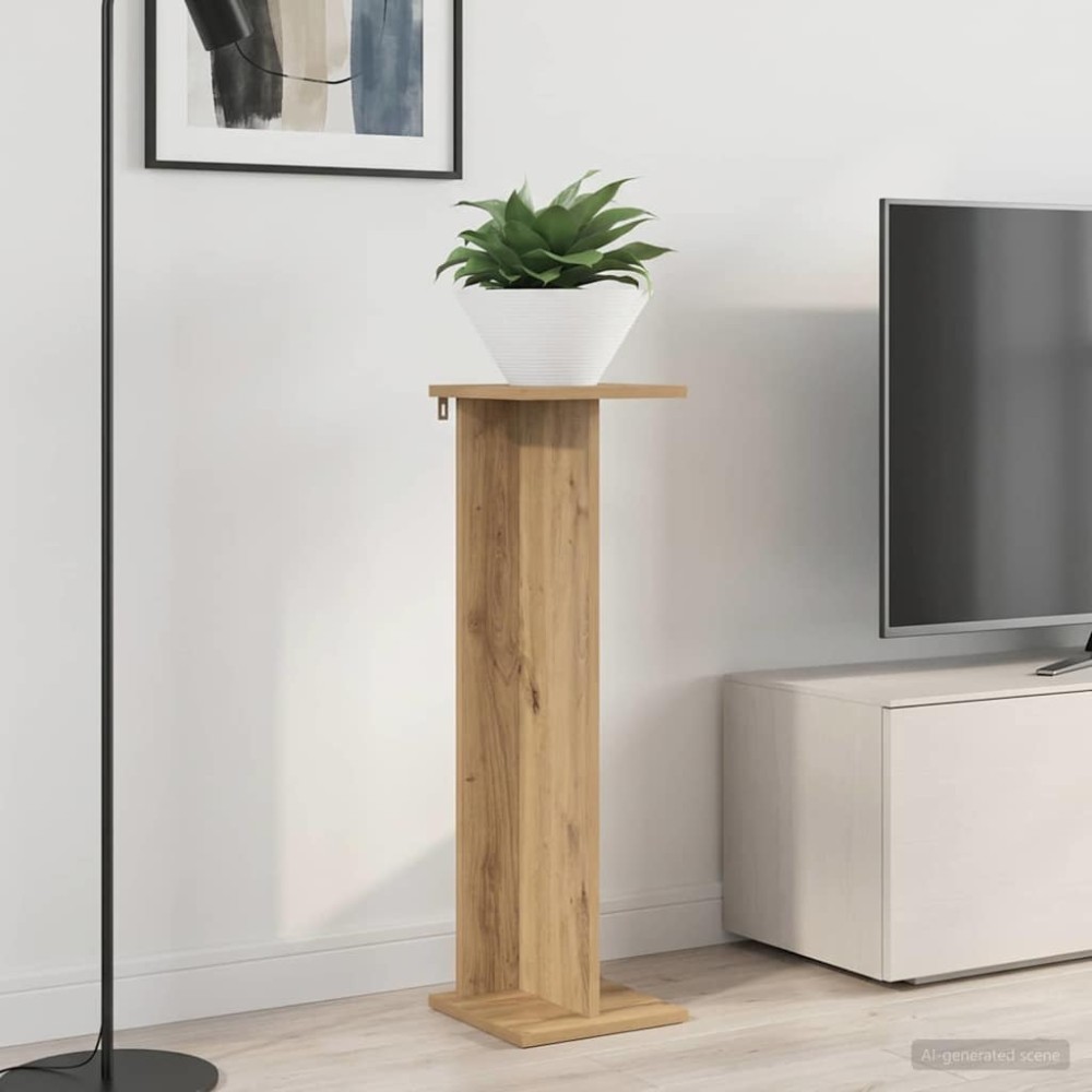 vidaXL Βάση φυτών 2 τμχ. Τεχνίτικη Δρυς 25 x 25,5 x 80,5 εκ.