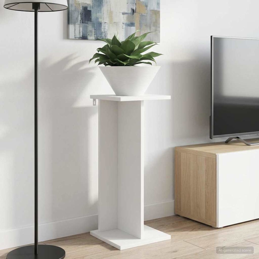 vidaXL Βάση φυτών 2 τμχ. Λευκός 25 x 25,5 x 60,5 εκ.
