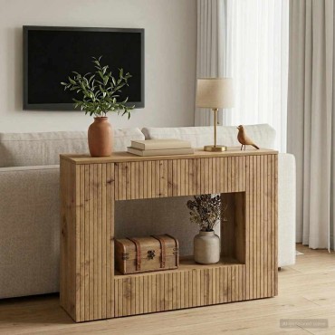 vidaXL Τραπέζι κονσόλας Τεχνίτικη Δρυς 101x29x74cm