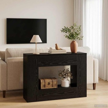 vidaXL Μαύρη Δρυς 101x30x74 εκ