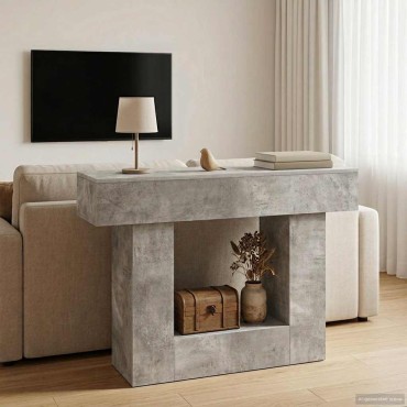 vidaXL Σκυρόχρωμο Γκρι 101x30x74 εκ