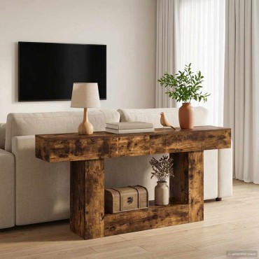 vidaXL Καπνιστή Δρυς 160x30x74 εκ