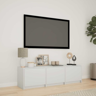 vidaXL Τηλεοπτική βιβλιοθήκη με LED 140x34x40cm Λευκός