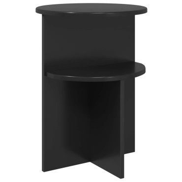 vidaXL Τραπεζάκι Πλευράς Μαύρη Δρυς 39,5x55cm Επεξεργασμένο Ξύλο 1 τεμ.