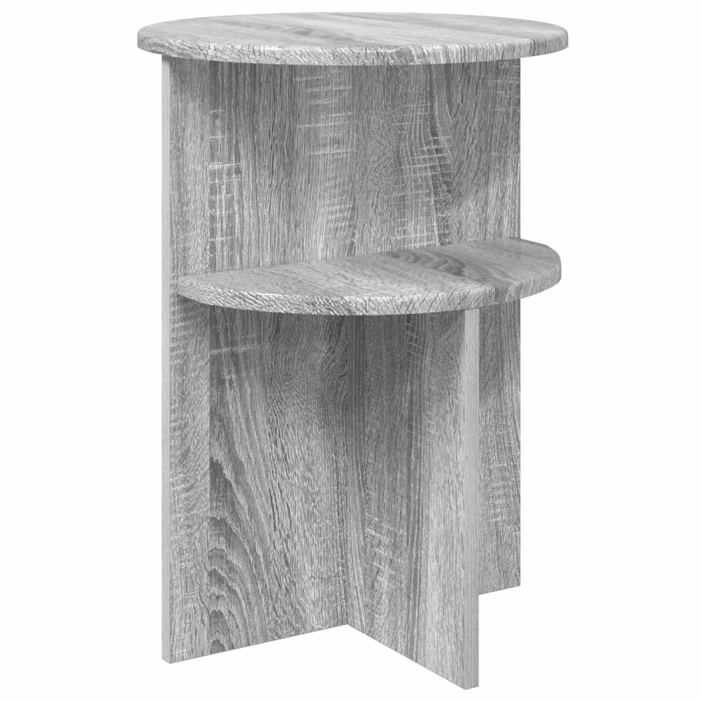 vidaXL Τραπεζάκι Πλευράς με αποθήκευση Γκρι Sonoma 39,5x55cm 1 τεμ.