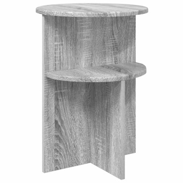 vidaXL Τραπεζάκι Πλευράς με αποθήκευση Γκρι Sonoma 39,5x55cm 1 τεμ.