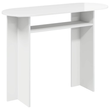 vidaXL Τραπέζι κονσόλας Γυαλιστερό Λευκό 100x39,5x75 εκ