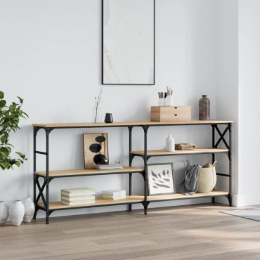 vidaXL Τραπέζι Κονσόλα Sonoma Δρυς 180x29x76,5cm Επεξεργασμένο Ξύλο 1 τεμ.