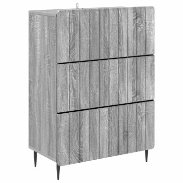 vidaXL Ντουλάπι με Συρτάρια Γκρι Sonoma 66x34,5x92cm 1 τεμ.