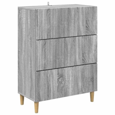vidaXL Ντουλάπι με Συρτάρια Γκρι Sonoma 66x34,5x90 εκ 1 τεμ.