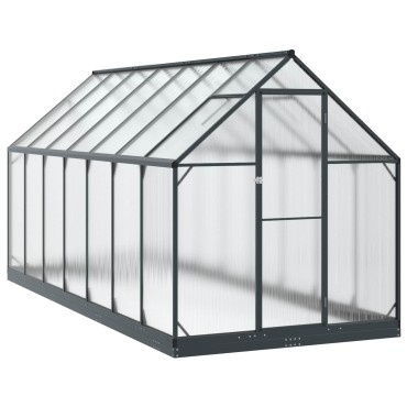 vidaXL Θερμοκήπιο Κήπου με πόρτα Ανθρακί 183,5 x 423,5 x 207 εκ