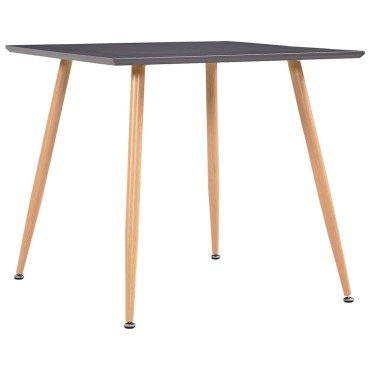 vidaXL Τραπεζαρία Γκρι / Χρώμα Δρυός 80,5x80,5x73cm από MDF 1 τεμ.