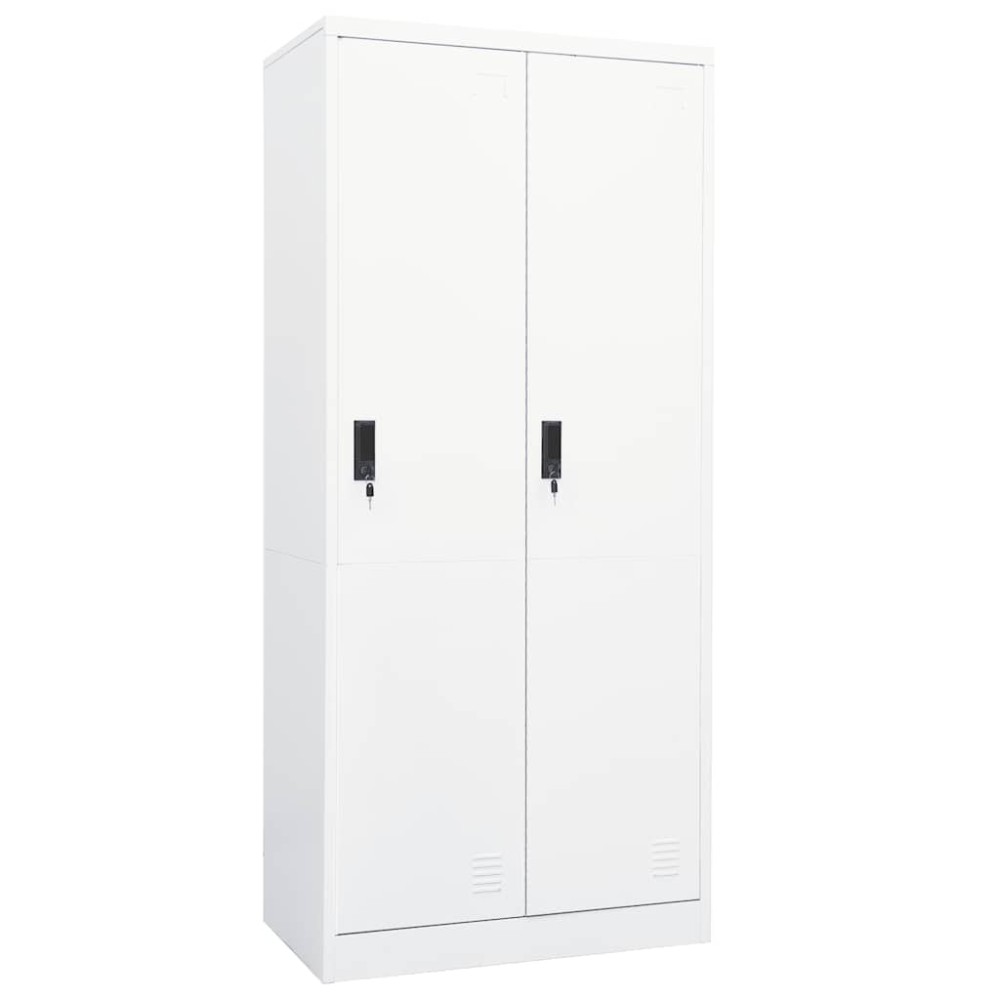 vidaXL Ντουλάπα Λευκή 80x50x180cm από Χάλυβα 1 τεμ.