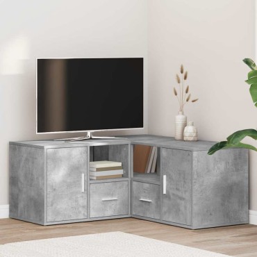 vidaXL Ντουλάπι Γωνιακό Γκρι Σκυροδέματος 160x40x45cm Επεξ. Ξύλο 1 τεμ.