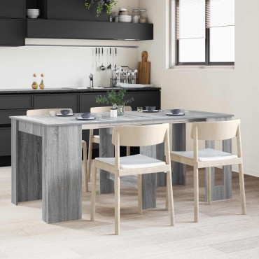 vidaXL Τραπέζι φαγητού 180x85x75cm Επεξεργασμένο Ξύλο Γκρι Sonoma 1 τεμ.