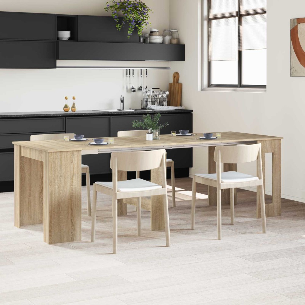 vidaXL Τραπέζι φαγητού 240x85x75cm Επεξεργασμένο Ξύλο Sonoma Δρυς 1 τεμ.