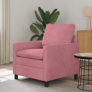 vidaXL Καναπές Ροζ 76x81x87,5cm Βελούδο