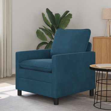 vidaXL Καναπές Μπλε 76x81x87,5cm Βελούδο