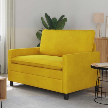 vidaXL Καναπές Κίτρινο 126x81x87,5cm Βελούδο