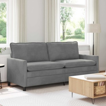 vidaXL Καναπές Σκούρο Γκρι 196x81x87,5cm Βελούδο