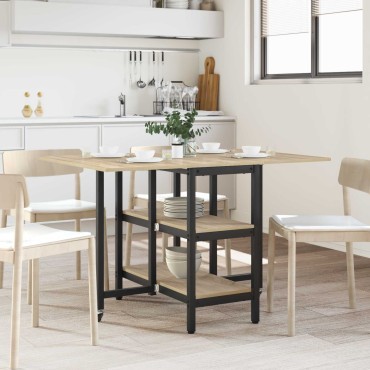 vidaXL Τραπέζι φαγητού 122x80x76,5cm Επεξεργασμένο Ξύλο 1 τεμ.