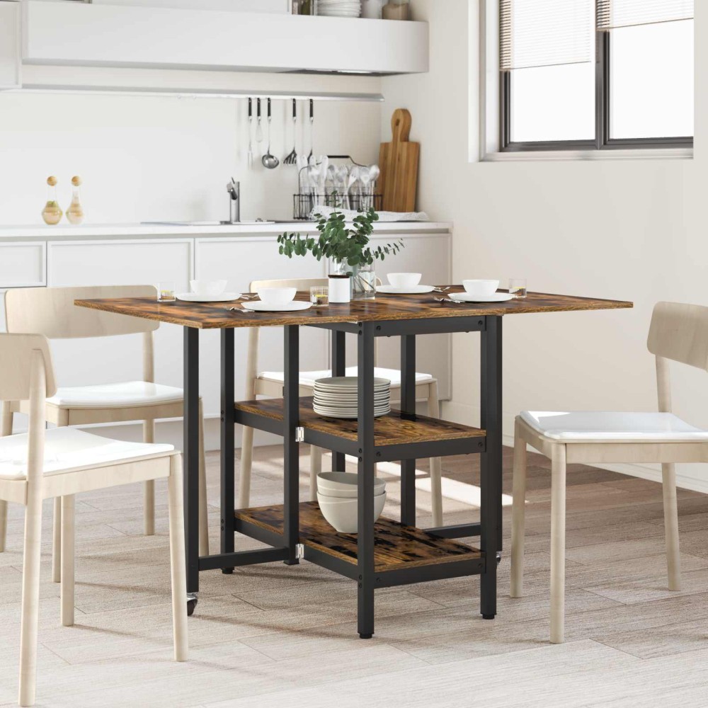 vidaXL Τραπέζι φαγητού 122x80x76,5cm Επεξεργασμένο Ξύλο 1 τεμ.