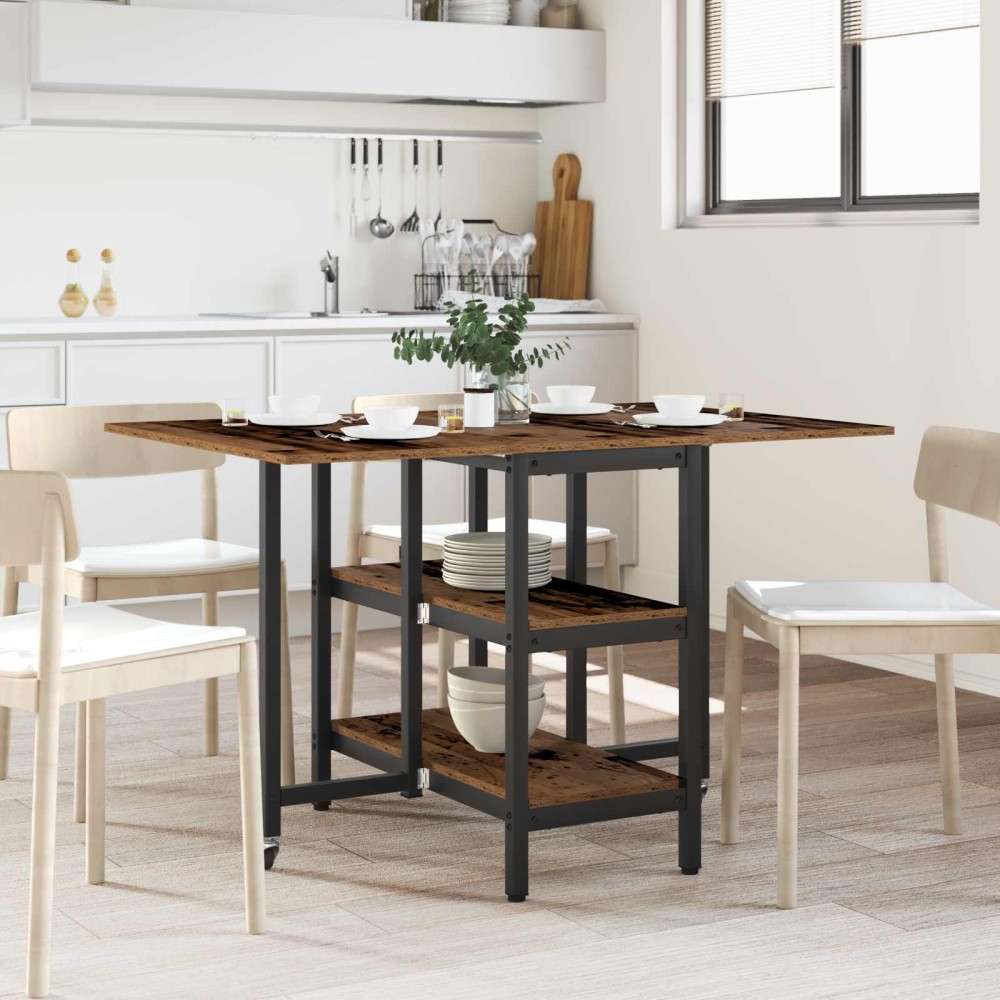 vidaXL Τραπέζι φαγητού 122x80x76,5cm Επεξεργασμένο Ξύλο 1 τεμ.