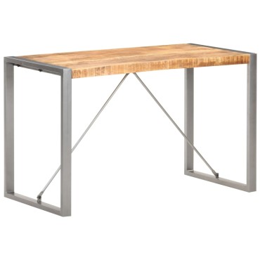 vidaXL Τραπεζαρία 120x60x75cm από Μασίφ Ακατέργαστο Ξύλο Μάνγκο 1 τεμ.