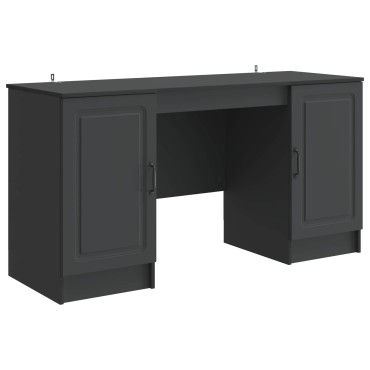 vidaXL Γραφείο Μαύρο 142,5x50x75cm Επεξεργασμένο Ξύλο 1 τεμ.