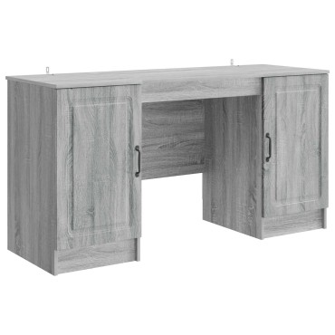 vidaXL Γραφείο Γκρι Sonoma 142,5x50x75cm Επεξεργασμένο Ξύλο 1 τεμ.