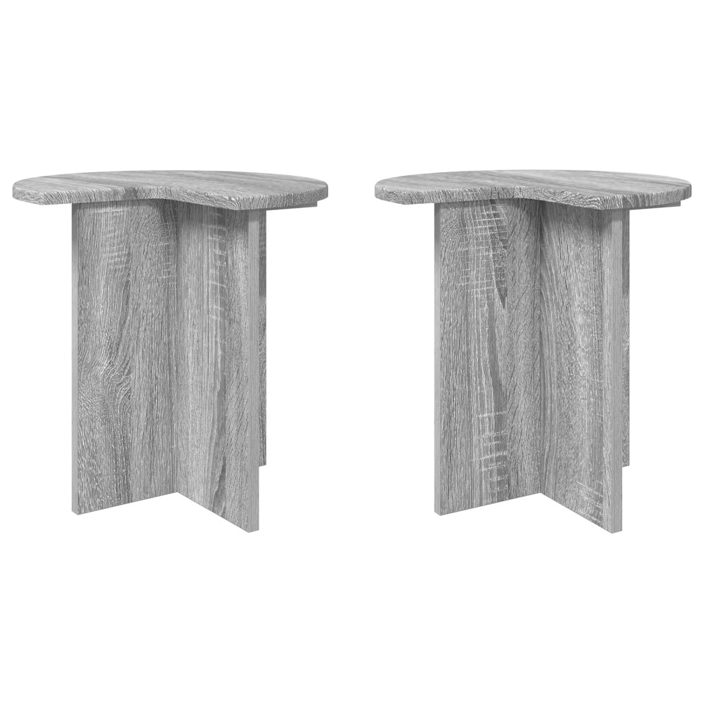 vidaXL Τραπεζάκι Πλευράς 2 τεμ. Γκρι Sonoma 39x38 εκ