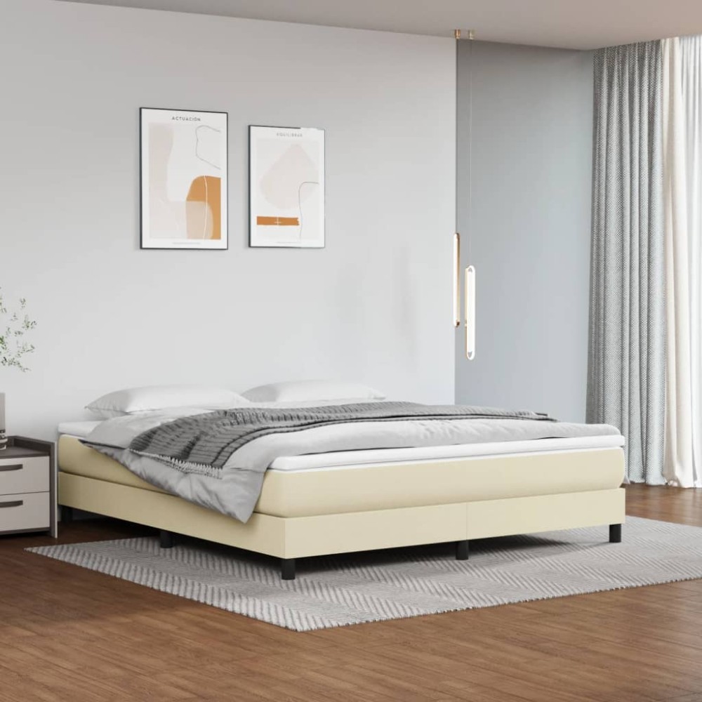 vidaXL Στρώμα με Pocket Springs Μεσαίας Σκληρότητας Κρεμ 160x200x20cm Συνθετικό Δέρμα 1 τεμ. - Διπλό vidaXL Στρώμα με Pocket Springs Μεσαίας Σκληρότητας Κρεμ 160x200x20cm Συνθετικό Δέρμα 1 τεμ. - Διπλό