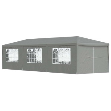 vidaXL Σκηνή Πάρτυ 900 x 300 x 255 εκ Ανοιχτό γκρι