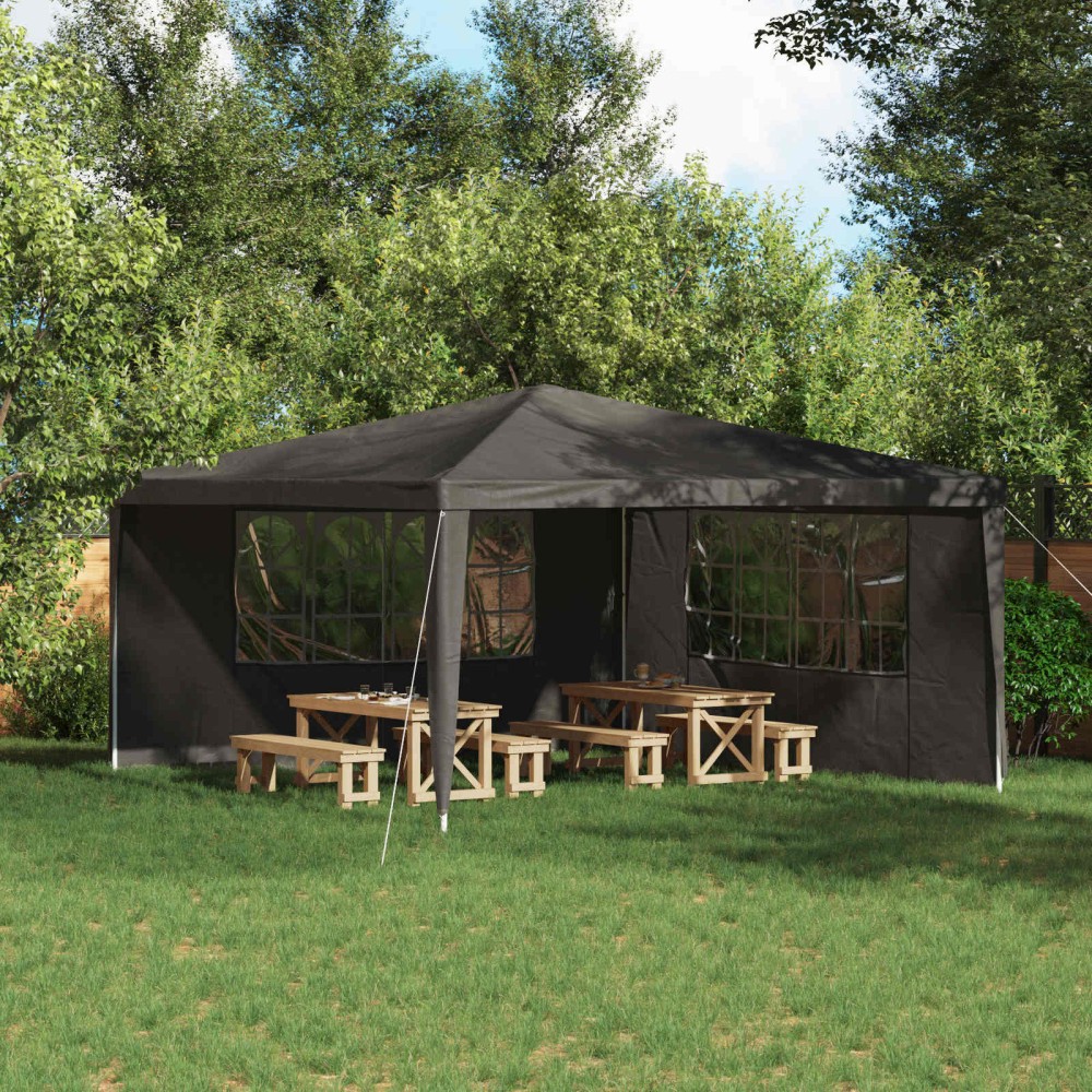 vidaXL Πλευρική Σκηνής Πάρτι 2 τμχ. 400 x 195 εκ. Ανθρακί