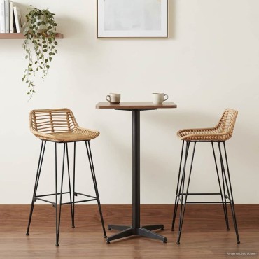vidaXL Καρέκλα Μπαρ 44x46x91cm Ράβδος Σίδερο Διάμετρος 10mm 1 τεμ.