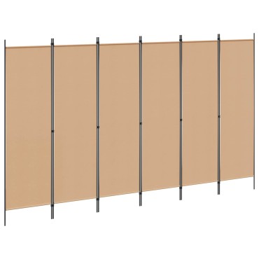 vidaXL Διαχωριστικό Δωματίου 6-Πάνελ Μπεζ 300x180cm Ύφασμα 1 τεμ.