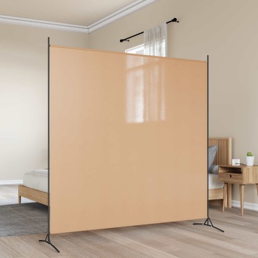 vidaXL Μονοπλάκι Διαχωριστής Δωματίου Μπεζ 175x180cm Ύφασμα